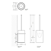 Decor Walther DW 6103 Туалетный ершик h43см, подвесной, фарфор, цвет: белый/хром