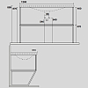Kerasan Shape Mobile Комплект мебели 122x52см, напольный, 1 ящик, цвет: дуб/черный матовый