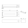Decor Walther Brick DA30 Душевая полка 30x9см, акриловое белое стекло, подвесная, цвет: хром