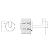 Gessi Tondo Крючок подвесной, цвет: Finox Brushed Nickel