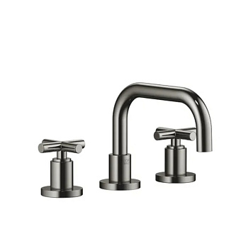 Dornbracht Tara Смеситель для раковины, на 3 отв., с донным клапаном, цвет: Dark Chrome
