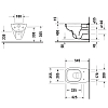 Duravit D-Code Унитаз 35.5x54.5см., подвесной, с сиденьем, цвет: белый глянцевый