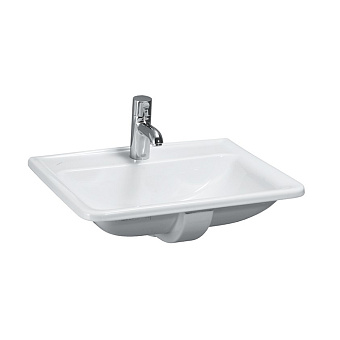 Laufen Pro S Раковина 56x44x20 см, встраиваемая сверху, с 1 отв., без перелива, цвет: белый