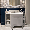 Devon&Devon Flair Тумба под раковину 128x102см., со столешницей из мрамора Calacatta Borghini и раковиной White50, цвет: Off White