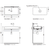 Flaminia Miniwash Раковина 75x40x13 см, без отв., подвесная, цвет: cenere