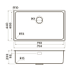 Omoikiri Tadzava 75-U/I Ultra 15 Кухонная мойка 75x20x44см.,встраиваемая, цвет: нержавеющая сталь
