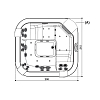 Jacuzzi Santorini Pro Top Минибассейн 230х215хh90, акрил Platinum (65), панель TEAK