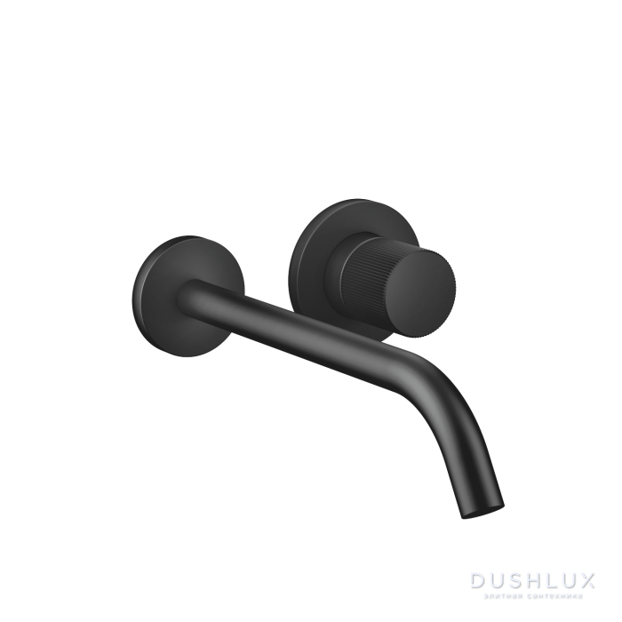 Фото Dornbracht Meta meta pure Смеситель для раковины, излив: 25см, встраиваемый, цвет: чёрный матовый