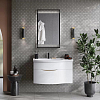 Kerama Marazzi Riva Раковина 100.7х48х15см., накладная, мебельная, с крепежом, левая, 1 отв., с переливом, цвет: белый глянцевый