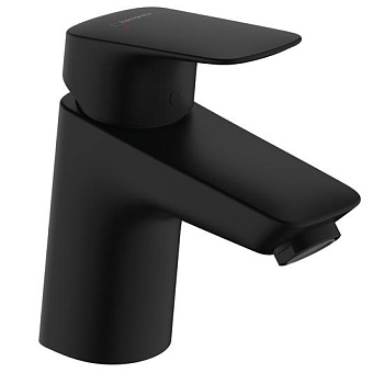 Hansgrohe Logis Смеситель для раковины 70, однорычажный, со сливным гарнитуром, цвет: матовый черный