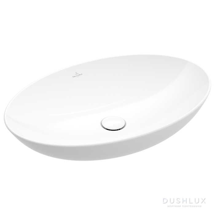 Фото Villeroy&Boch Loop&Friends Раковина 38х56х12см., накладная, без отв., без перелива, цвет: альпийский белый