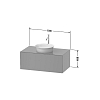 Duravit White Tulip Тумбочка подвесная 100x55x40.8 см, раковина, 1 выдвижной ящик, цвет: белый высокоглянцевый