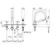 Dornbracht Tara. Смеситель для ванны, на 4 отв., на борт, цвет: латунь сатинированная
