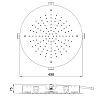 Almar Round Верхний душ 49.8см., круглый, нерж. сталь, цвет: Gun Metal Brushed PVD