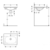 Geberit Acanto Slim Раковина 60x48см., подвесная, 1 отв., цвет: белый