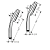 Hansgrohe Croma 100 Vario Ручной душ 4jet (Rain, обычная, Shampoo, массажная), G1/2, цвет: хром