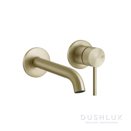 Фото Gessi 316 Смеситель для раковины, встраиваемый, цвет: Brushed Brass PVD