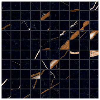 Provenza Unique Marble Керамогранит 30x30x0.95см, глазурованный, универсальная, цвет: Mosaico Sahara Noir Lappato