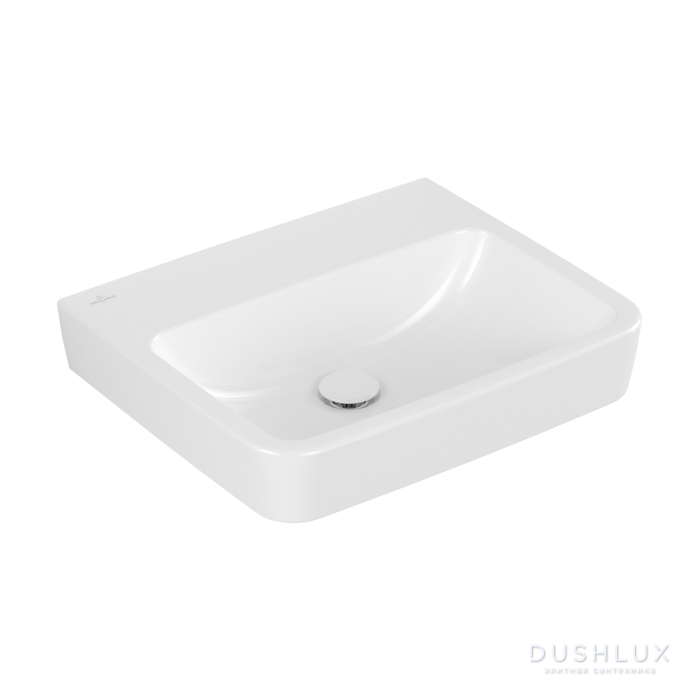 Фото Villeroy&Boch O.novo раковина 55x46x17.5см., без отв., подвесная, без перелива, цвет: альпийский белый