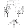 Hansgrohe Metropol Смеситель для раковины 230, на 1 отв, с донным клапаном Push-open, излив 165мм, h226мм, цвет: хром