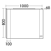Burgbad RL40 Зеркало 100x68x80см.,подсветка, Smart-Home-System, 2 розетки