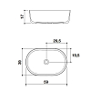 Falper Ciotola 59 Раковина 59х39х17 см, без отв., накладная, цвет: эксклюзивный серый