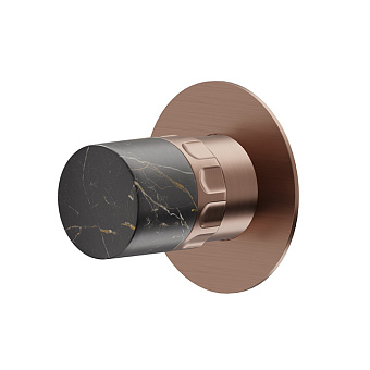 Newform Ionika supreme bagno Запорный вентиль, встраиваемый, черный мрамор, цвет: PVD brushed copper bronze