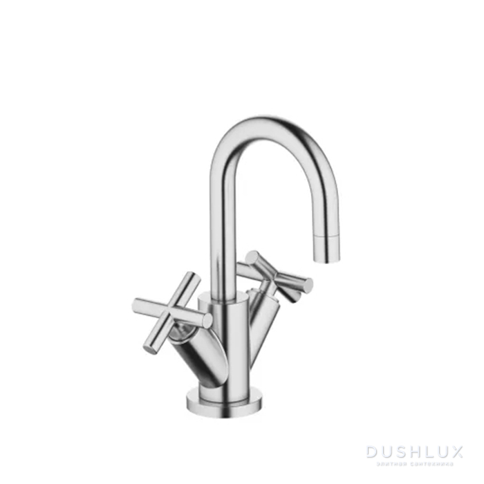 Фото Dornbracht Tara Смеситель для раковины, на 1 отв., с донным клапаном, цвет: Хром сатинированный