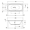 Duravit D-Neo Ванна 180x80см, встраиваемая, акриловая, цвет: белый