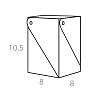 ADJ Стаканчик, 8x8xH10,5 см., цвет: панна котта/белый