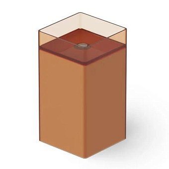 Dea Design Pedestal Basin Раковина 45x45x90см., напольная, без отв., Glasstech, прозрачная смола, цвет: Sunset R1
