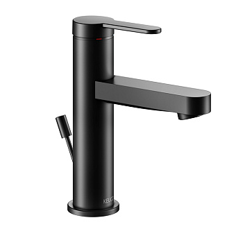 Keuco IXMO Flat Смеситель для раковины, на 1 отв., излив: 14.6см., с донным клапаном, цвет: черный матовый