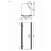 Burlington Britton Дверь на петлях 70x90см., с боковым экраном, цвет: хром