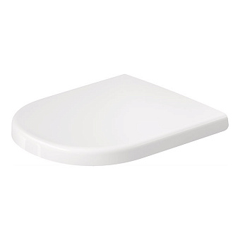 Duravit D-Code Сиденье для унитаза, с микролифтом, цвет: белый/нержавеющая сталь