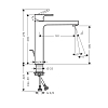 Hansgrohe Vernis Shape Смеситель для раковины 230, на 1 отв, с донным клапаном, излив 169мм, h190мм, цвет: матовый черный
