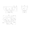 Knief Lounge Ванна 185x95x63,5cм, с щелевым переливом , без слива-перелива, цвет: белый матовый