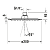 Duravit Shower Верхний душ 24x24 см, 1 режим, настенный/потолочный, цвет: хром