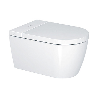 Duravit Starck F Plus Унитаз подвесной, безободковый, Sensowash, с покрытием Hygieneglaze, цвет: белый