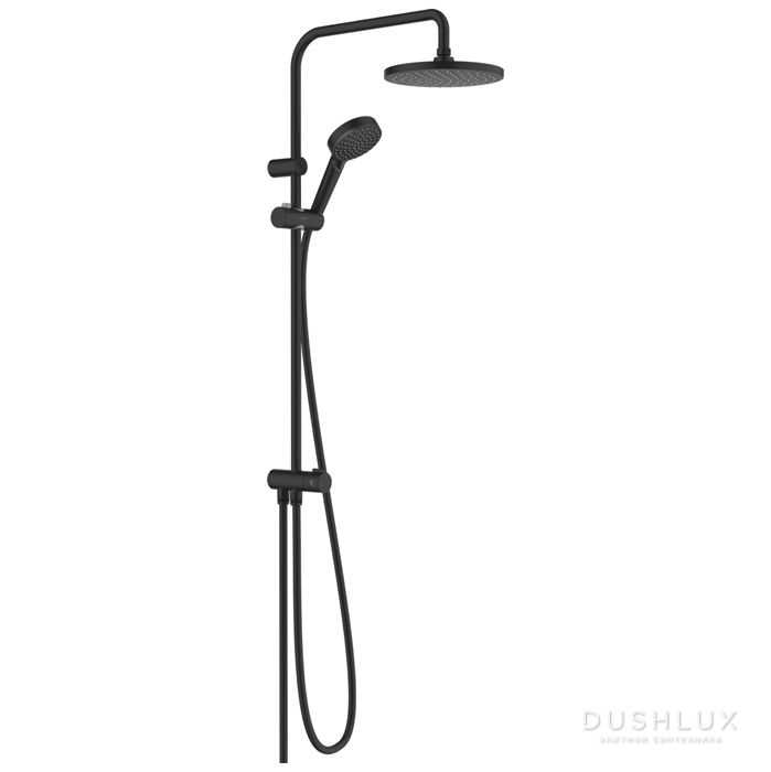 Фото Hansgrohe Vernis Blend Душевая стойка с верхним душем 200 1jet Reno, цвет: матовый черный