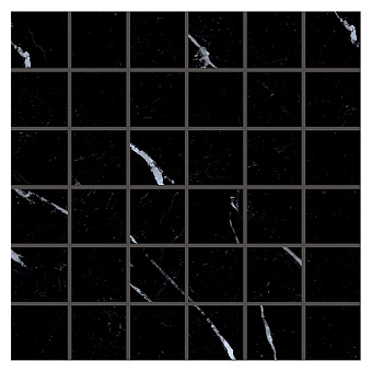 Emilceramica Tele DI Marmo Selection Керамогранит 30x30x0,95см, универсальная, глазурованный, цвет: Mosaico Nero marquinia Naturale
