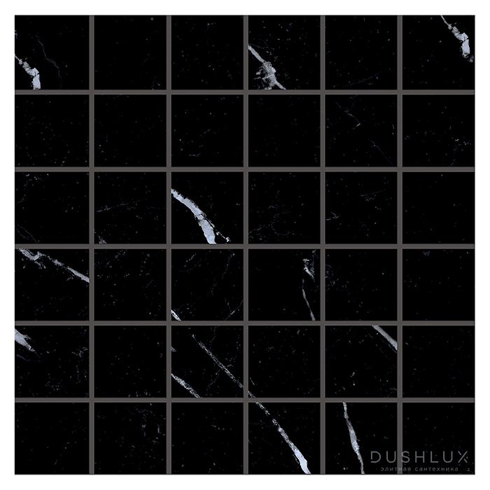 Фото Emilceramica Tele DI Marmo Selection Керамогранит 30x30x0,95см, универсальная, глазурованный, цвет: Mosaico Nero marquinia Naturale