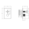 Gessi Inciso+ Термостат. смесителя, с подкл., 1/2", фильтрами и вентилем, цвет: black XL