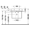 Duravit DuraSquare Металлическая консоль подвесная 66.5x45.1см, с раковиной на 1 отв., 235360, Полотенцедержатель левый/правый, цвет: хром