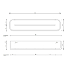 Decor Walther Stone DCT45 Душевая полочка 45x10см, подвесная, цвет: белый/хром
