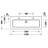 Duravit ME by Starck Раковина подвесная 123х49 см, с площадкой, с 2 отв., цвет: белый