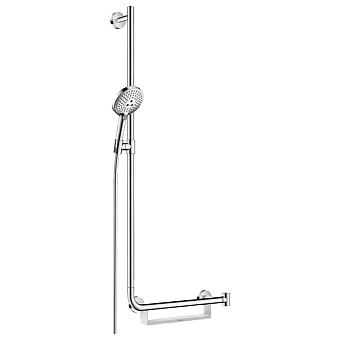 Hansgrohe Raindance Select S Душевой гарнитур с полочкой, левый, (ручной душ 120 3jet, душевая штанга 1100мм, шланг 160см, ползунок), цвет: хром