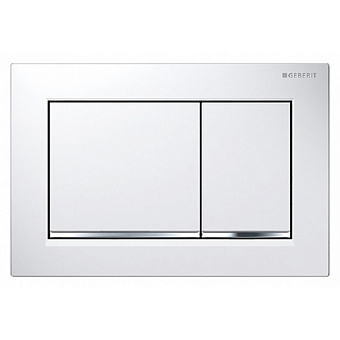 Geberit Omega30 Клавиша двойного смыва, цвет: хром/белый
