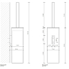 Decor Walther Corner WBD N Туалетный ершик, подвесной, цвет: хром