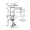 Hansgrohe Vernis Shape Смеситель для раковины 100, на 1 отв, с донным клапаном, излив 108мм, h88мм, цвет: матовый черный