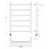 Secado Агата 1 КСП Полотенцесушитель 40x80 см, электрический, цвет: хром